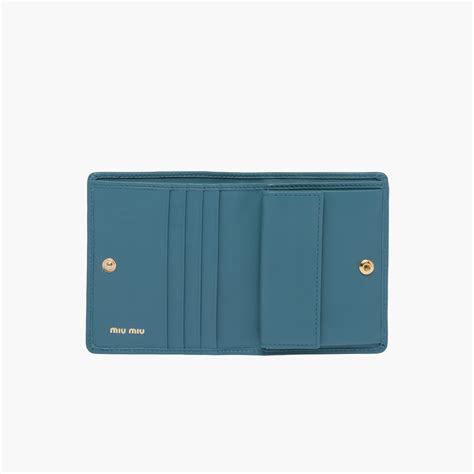 miu miu blue wallet|Marina Blue Small Leather Wallet .